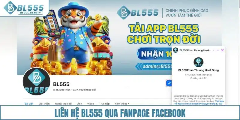 Liên Hệ 2 Liên hệ BL555 qua fanpage Facebook